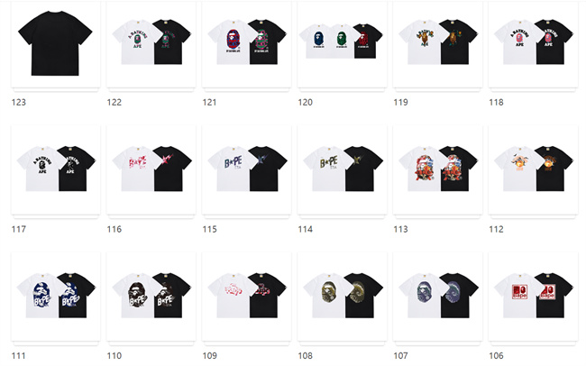 BAPE T Shirt Contact Customer Service for Detail Info