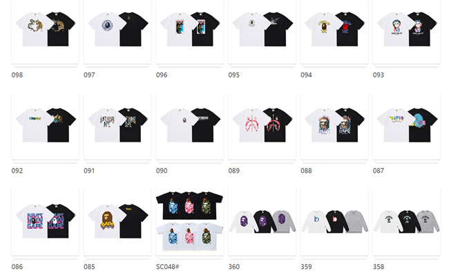 BAPE T Shirt Contact Customer Service for Detail Info