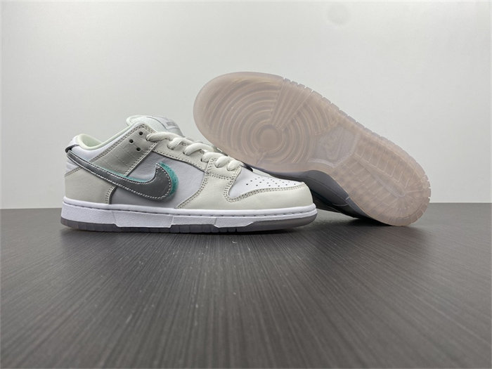 nike sb dunk low Di*m*nd s*pply co white Di*m*nd bv1310-100