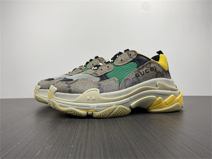 Gocci x BLCG The Hacker Project Triple S Beige Green Yellow  681067 UMO20 9766