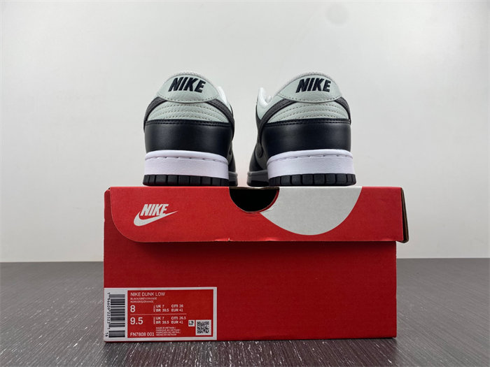 Nike Dunk Low Grey Black Orange Mini Swoosh FN7808-001