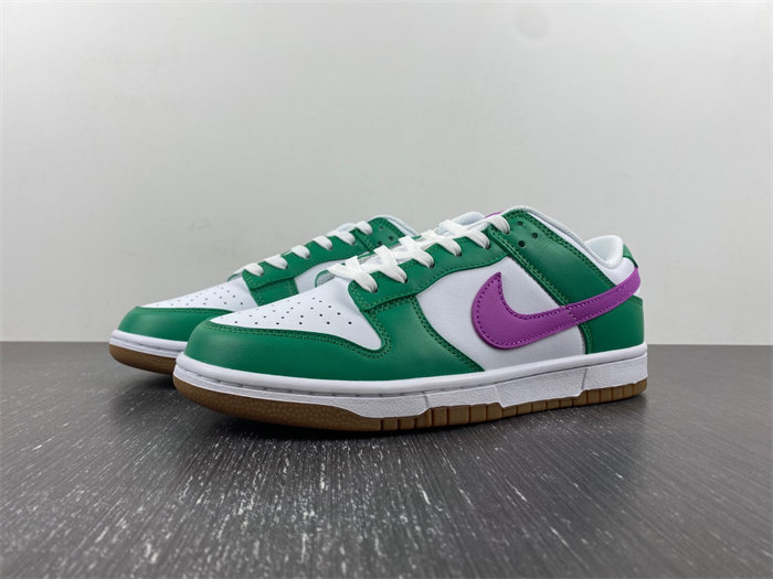 Nike Dunk Low White Stadium Green Fuchsia  FD9922-151