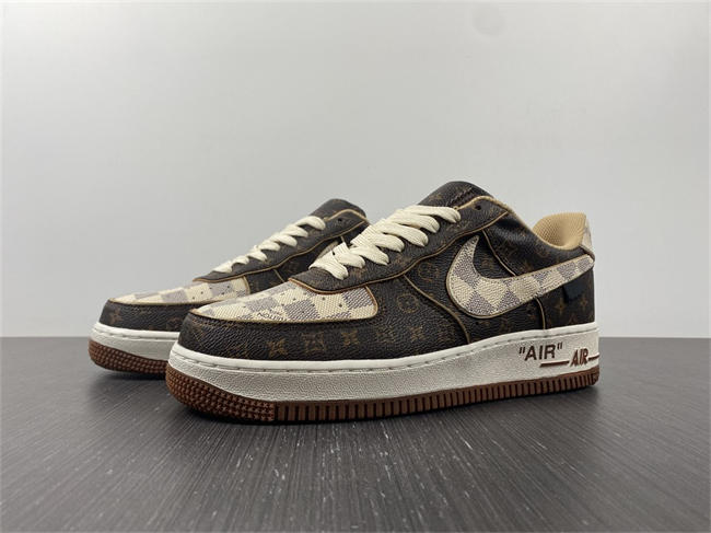 Nike Air Force 1 Low LV Monogram Brown Damier Azur